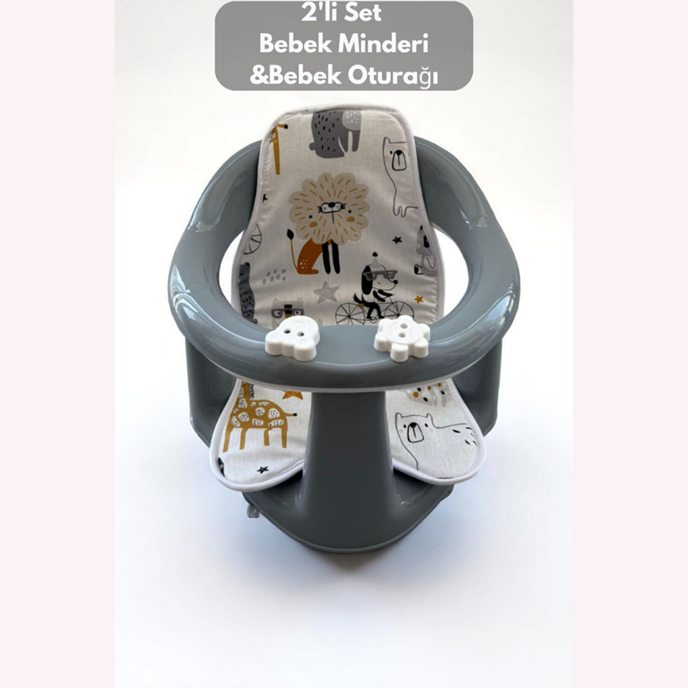2'li Vakumlu Bebek Banyo Oturağı ve Minder Seti