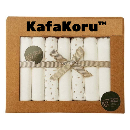 Organik 7'li Hijyen Pamuk Bebek Ağız ve Ter Silme Mendili