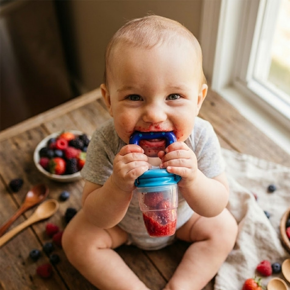 Bebek Silikon Meyve ve Sebze Emziği