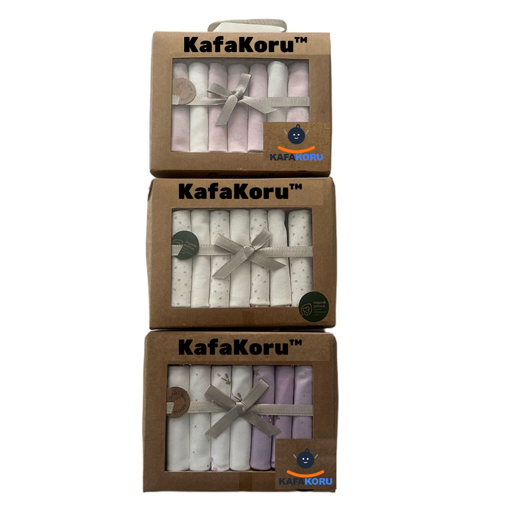 Organik 7'li Hijyen Pamuk Bebek Ağız ve Ter Silme Mendili